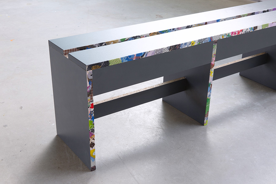 exhibition view, staggered figures, 2024, Skulpturinstitut, Vienna, AT